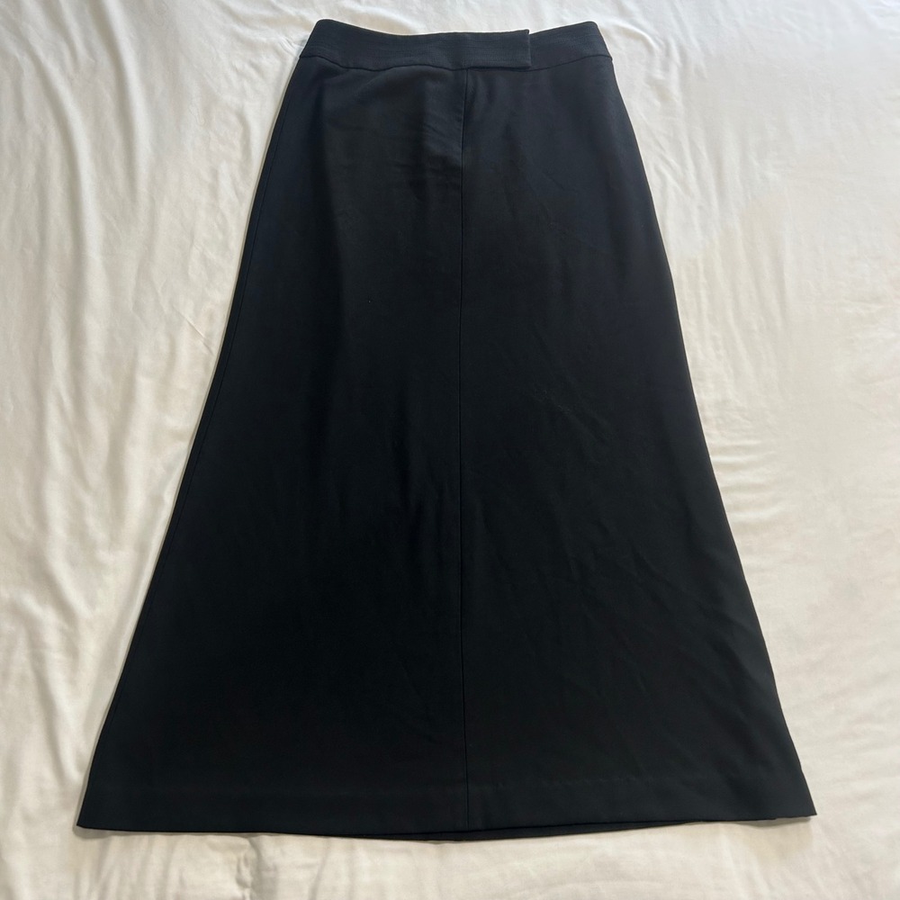 Ann Taylor Loft Stretch Black Maxi Skirt A-Line Office Wear Size 8